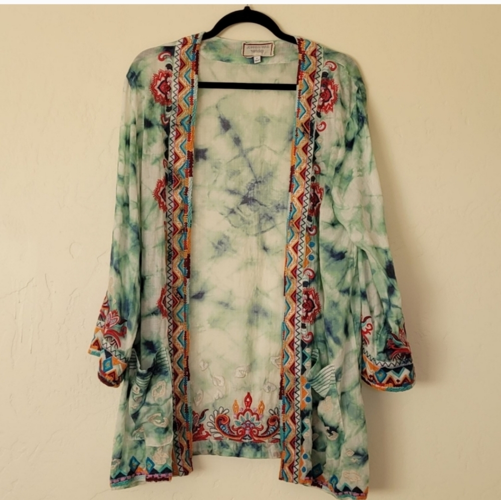 Johnny Was Jade Smoking Jacket, Size M